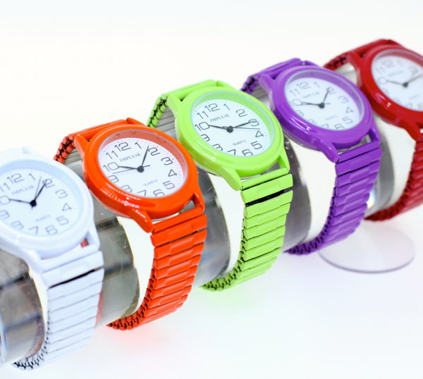 IS602 Colourful Basic Stretch Band Watch - MEDIUM 35mm diameter dial-0
