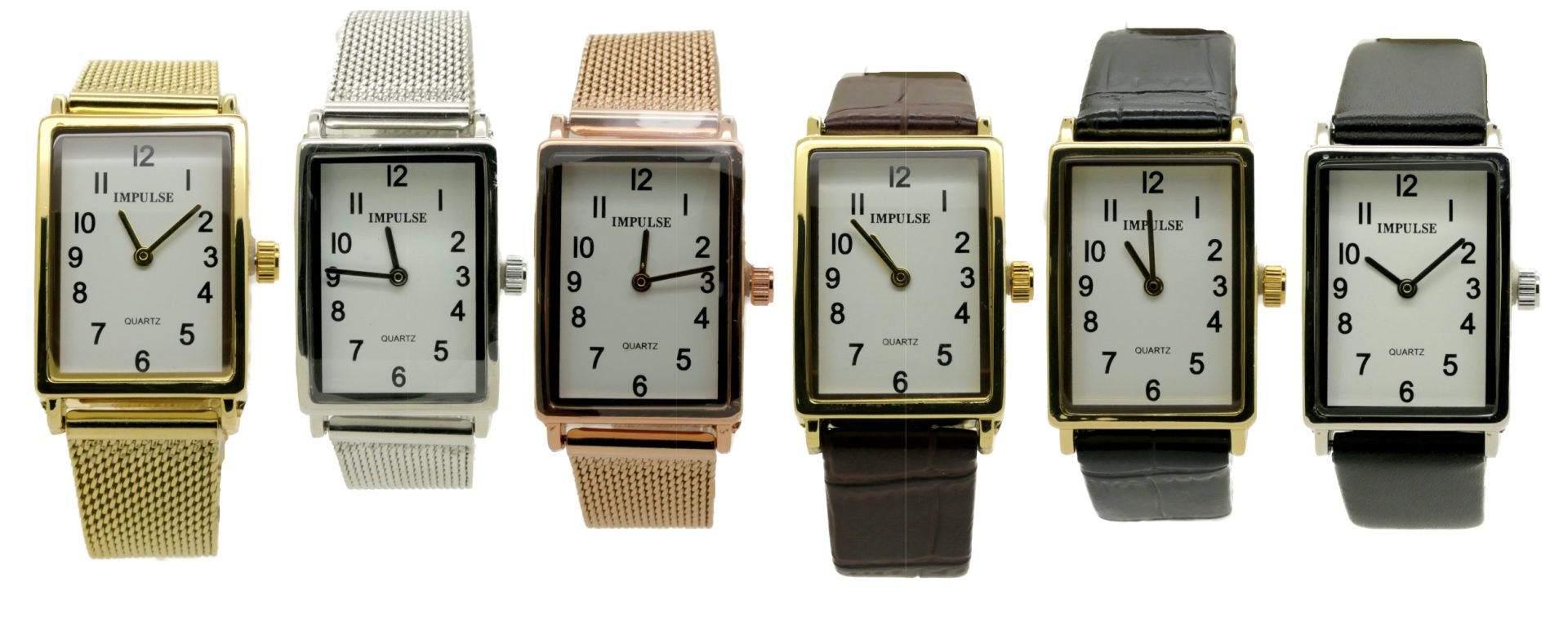 IMS035 & IMT035 Rectangular Mesh and Basic Strap Watches
